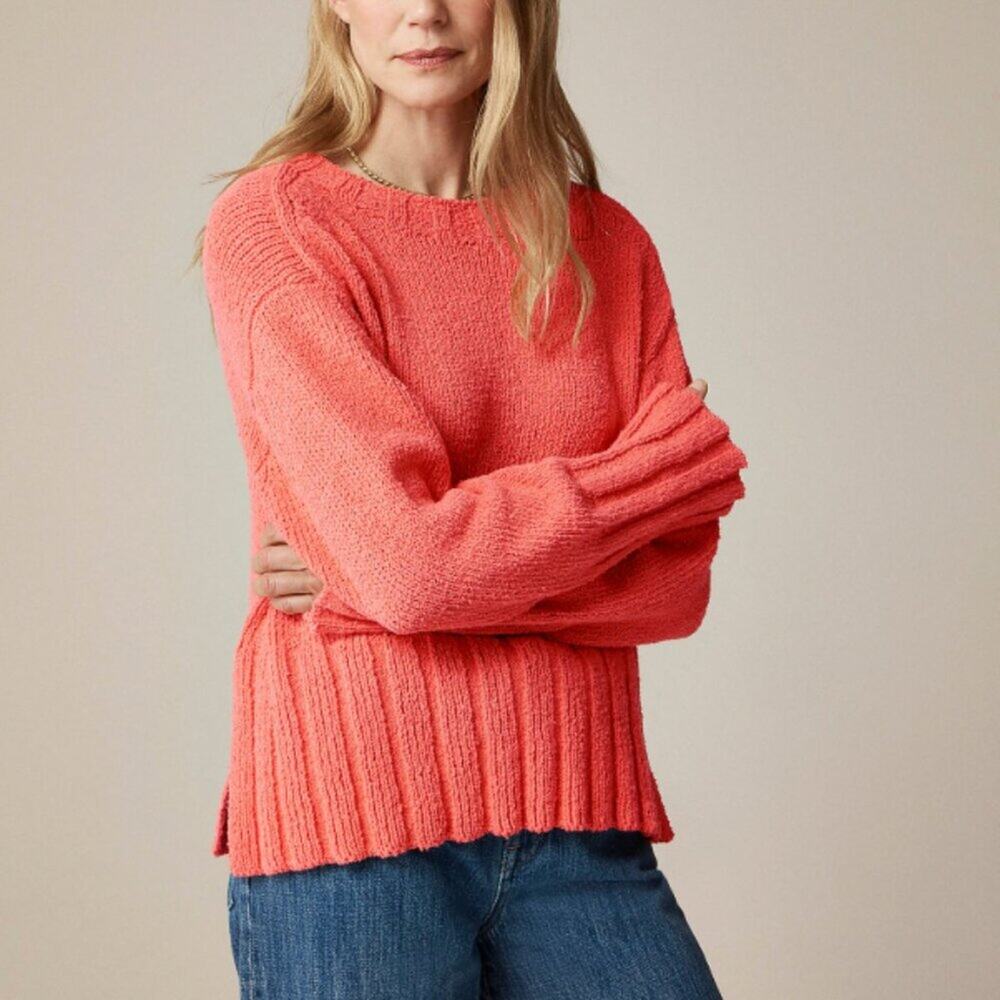J. Crew Marina Sweater In Textured Cotton